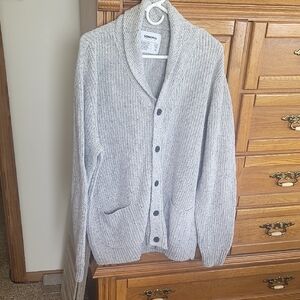 Sonoma Men's Shawl Collar Cardigan Sweater - Light Gray